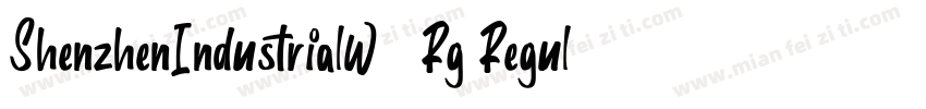 ShenzhenIndustrialW05 Rg Regular字体转换